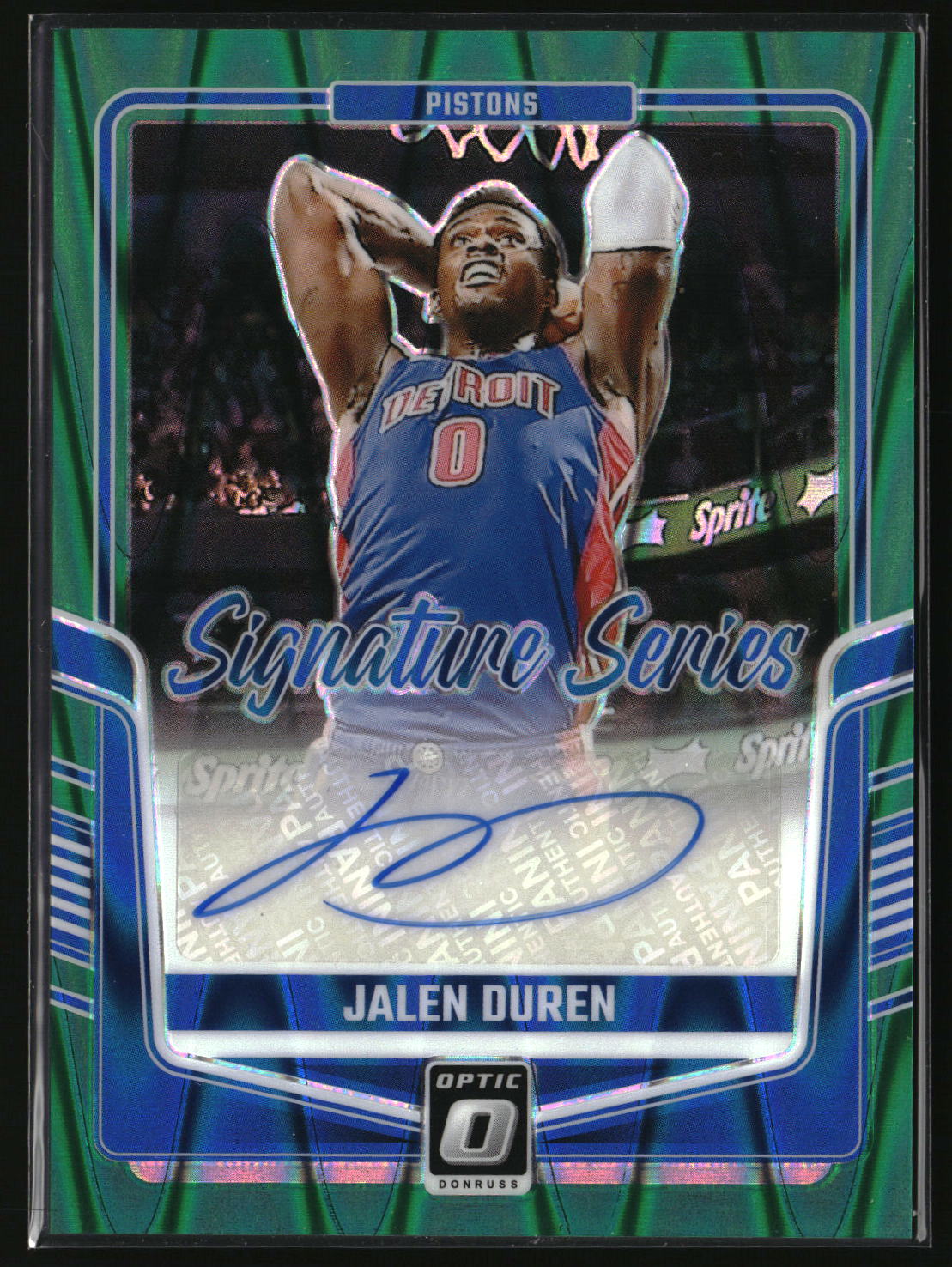 Jalen Duren 2024-25 Donruss Optic Signature Series Seismic #SS-DUR #/35
