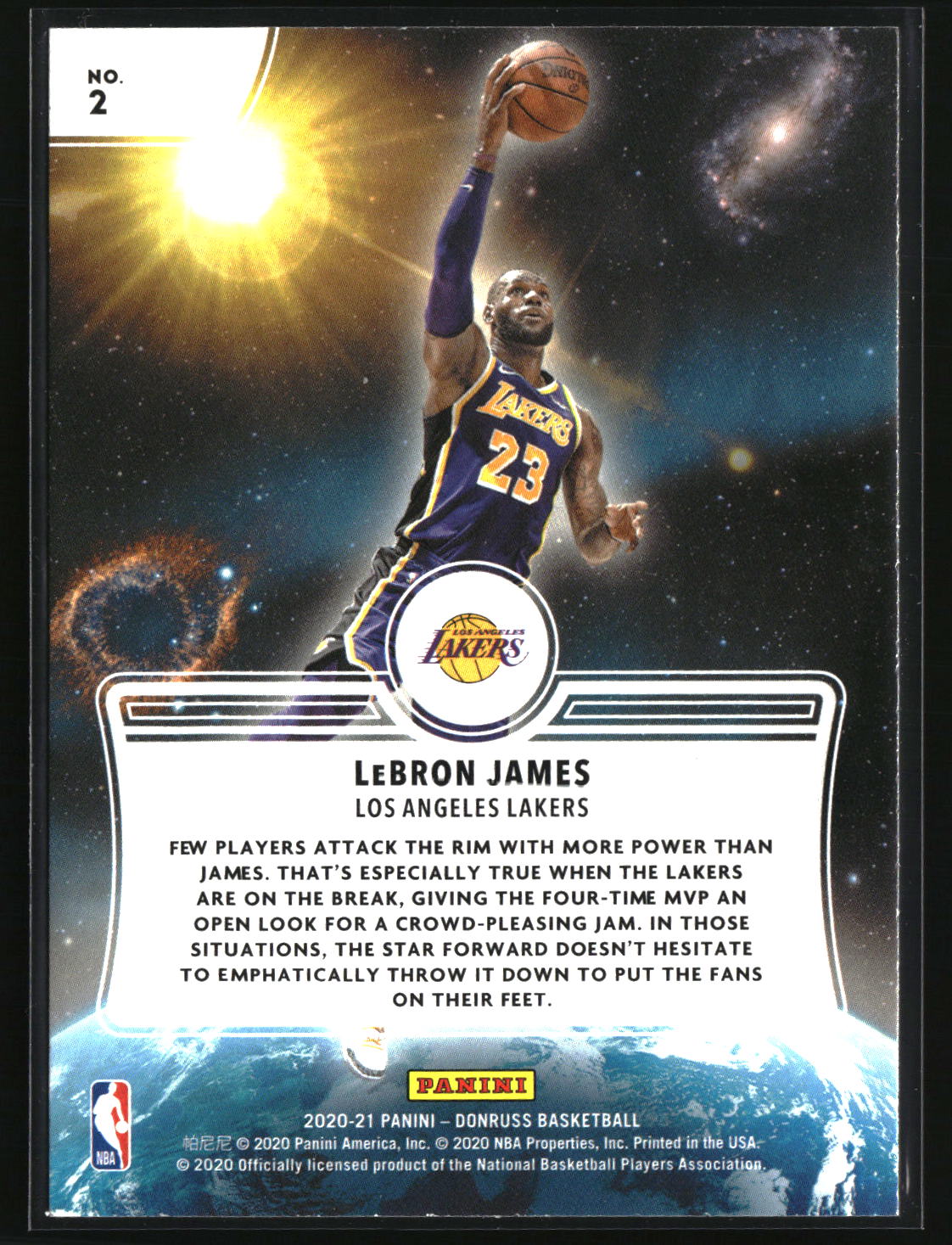 LeBron James 2020-21 Donruss Zero Gravity #2