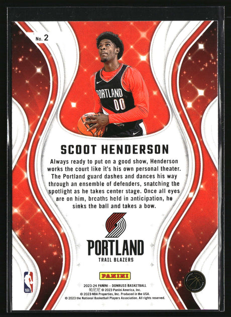 Scoot Henderson 2023-24 Donruss Magicians #2