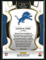 Jahmyr Gibbs 2025 Panini Select Neon Green Prizm Shock #71 #/699