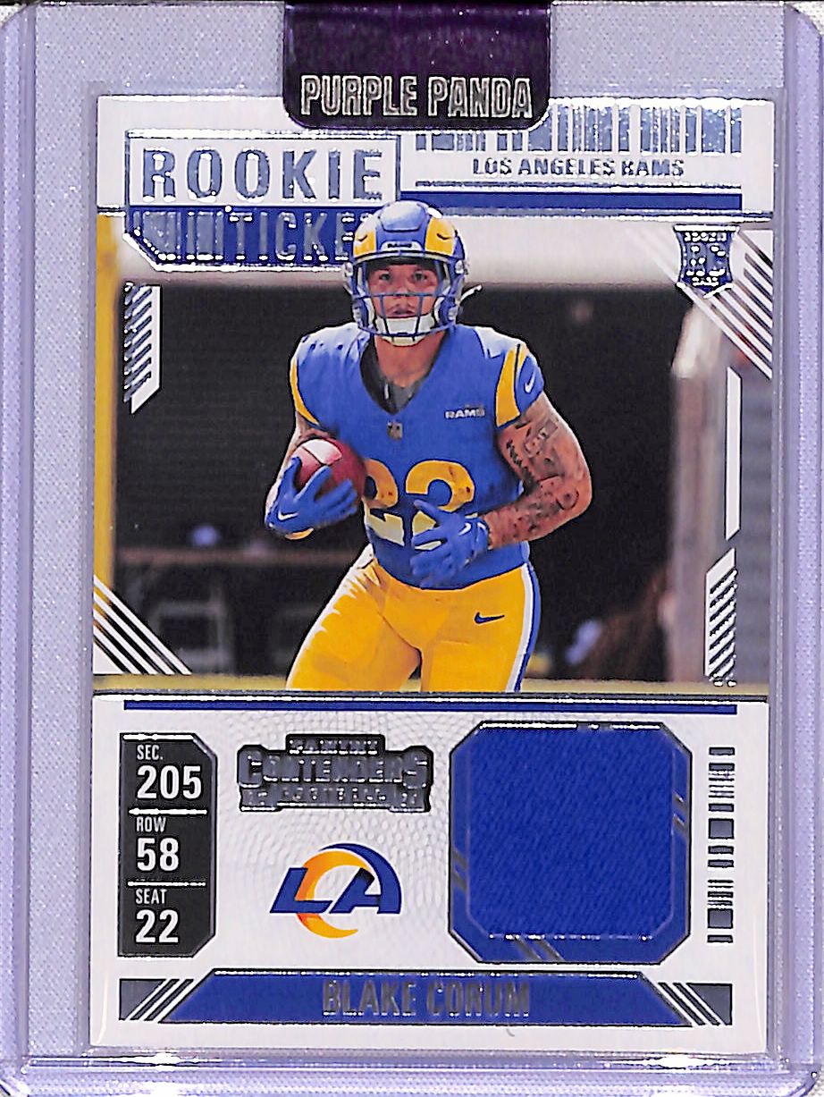 Blake Corum 2024 Panini Contenders Rookie Ticket Swatches #RTS-BCM