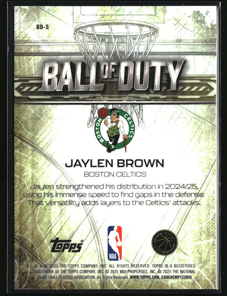 Jaylen Brown 2025-26 Topps Chrome Ball of Duty #BD-5