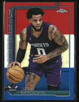Miles Bridges 2025-26 Topps Chrome Red White and Blue Refractor #30