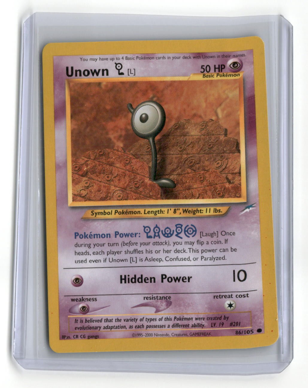 Unown L Neo Destiny #86