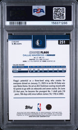 Cooper Flagg 2025-26 Topps Chrome #251 PSA 9