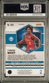 Tyrese Maxey 2020-21 Panini Mosaic Mosaic Reactive Blue #263 PSA 10