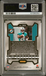 De'Von Achane 2023 Panini Prizm Green Wave #365 PSA 9