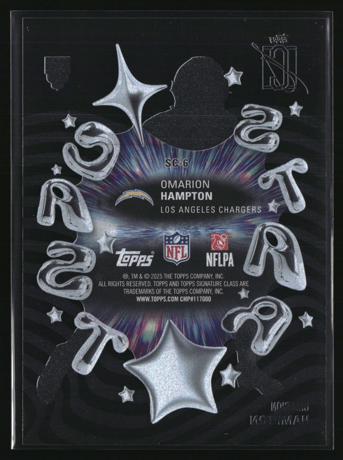 Omarion Hampton 2025 Topps Signature Class Star Cast #SC-6
