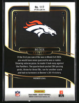 Bo Nix 2024 Panini Select Red & Blue Prizm Shock #30