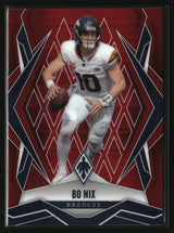 Bo Nix 2025 Panini Phoenix Red Hyper Prizm #83 #/399