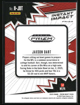Jaxson Dart 2025 Panini Prizm Draft Picks Instant Impact Gold Ice #II-JDT