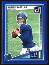Jaxson Dart 2025 Donruss Press Proofs Blue #400