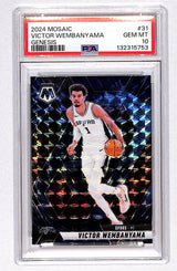 Victor Wembanyama 2024-25 Panini Mosaic Genesis Mosaic #31 PSA 10