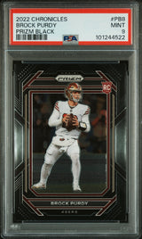 Brock Purdy 2022 Panini Chronicles Prizm Black #PB-8 PSA 9