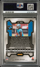 Jahmyr Gibbs 2023 Panini Prizm Green Wave #331 PSA 9