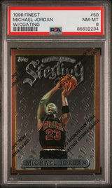 Michael Jordan 1996-97 Finest #50 PSA 8 with coating