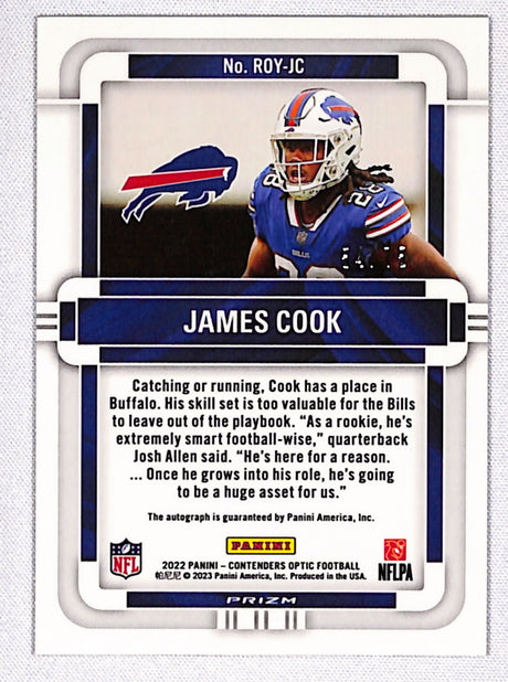 James Cook 2022 Contenders Optic Rookie of the Year Contenders #ROY-JC #/75