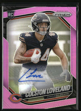 Colston Loveland 2025 Panini Prizm Prizm Rookie Autographs Pink #319