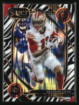 Brandon Aiyuk 2024 Panini Select Zebra Prizm Shock #210