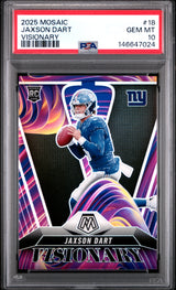 Jaxson Dart 2025 Panini Mosaic Visionary #18 PSA 10
