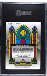 Aaron Judge 2021 Panini Prizm Stained Glass Carolina Blue Prizm #SG-5 SGC 9