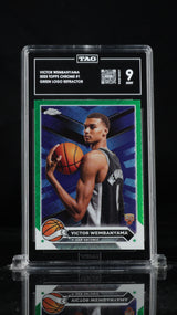 Victor Wembanyama 2023-24 Topps Chrome Green Logo Refractors #1 TAG 9
