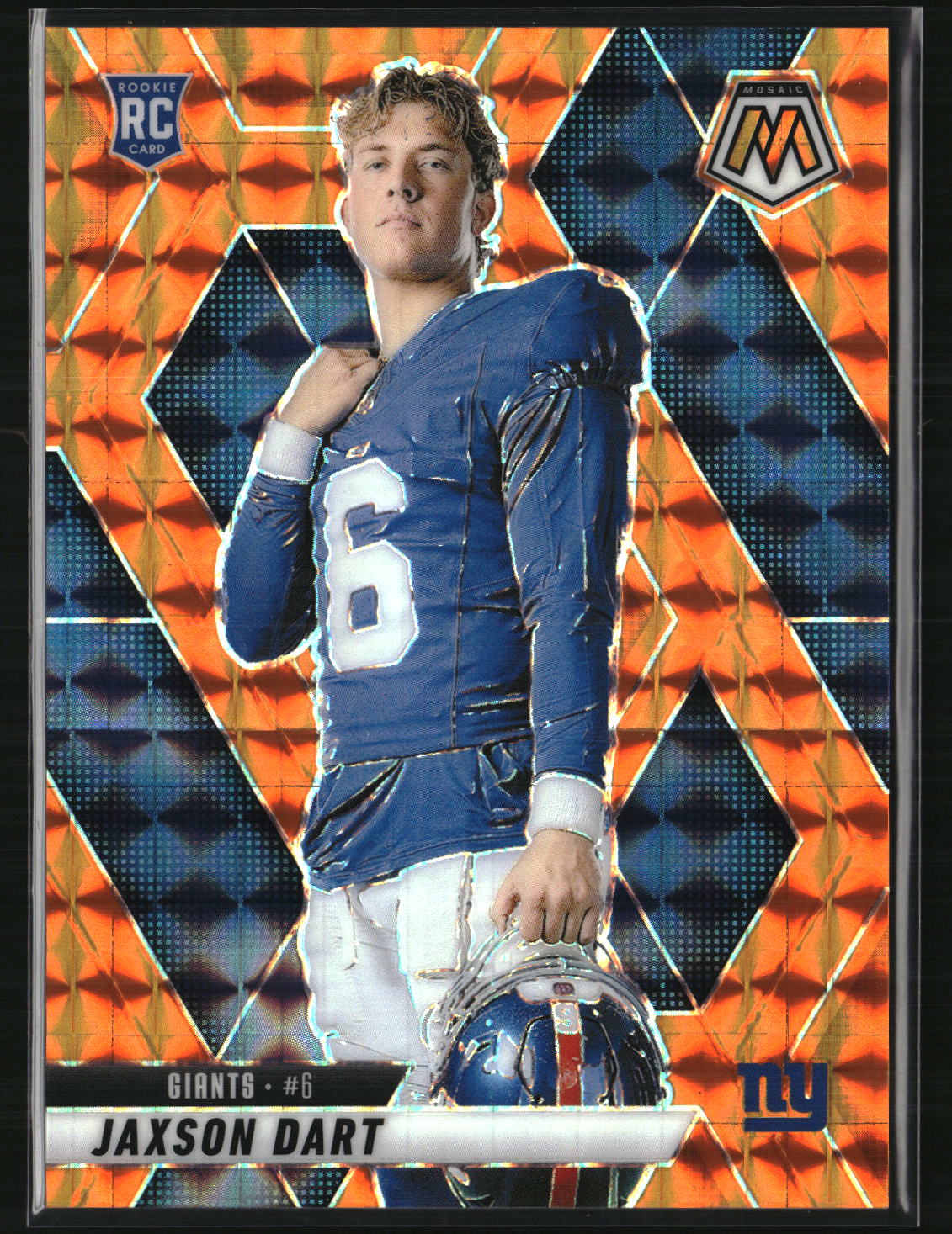 Jaxson Dart 2025 Panini Mosaic Mosaic Orange #288 #/199