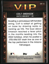Colt Emerson 2025 Bowman VIP Mojo Burgundy Ref #VIP-13 #/275