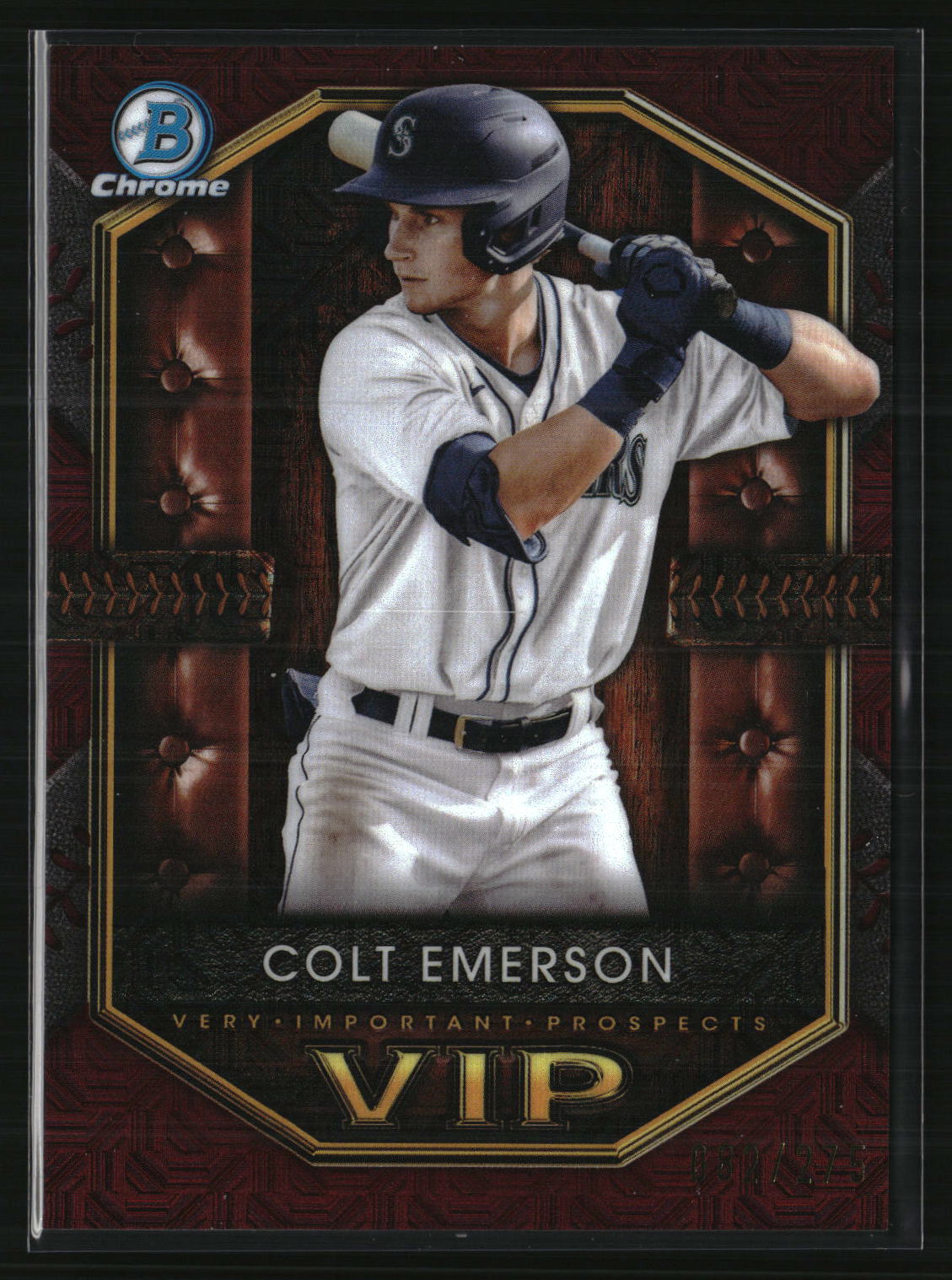 Colt Emerson 2025 Bowman VIP Mojo Burgundy Ref #VIP-13 #/275