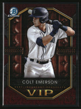 Colt Emerson 2025 Bowman VIP Mojo Burgundy Ref #VIP-13 #/275