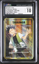 Brock's Grit (Full Art) XY - Evolutions #107/108 CGC 10