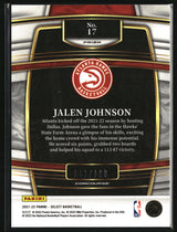 Jalen Johnson 2021-22 Panini Select Red Prizms #17 #/199