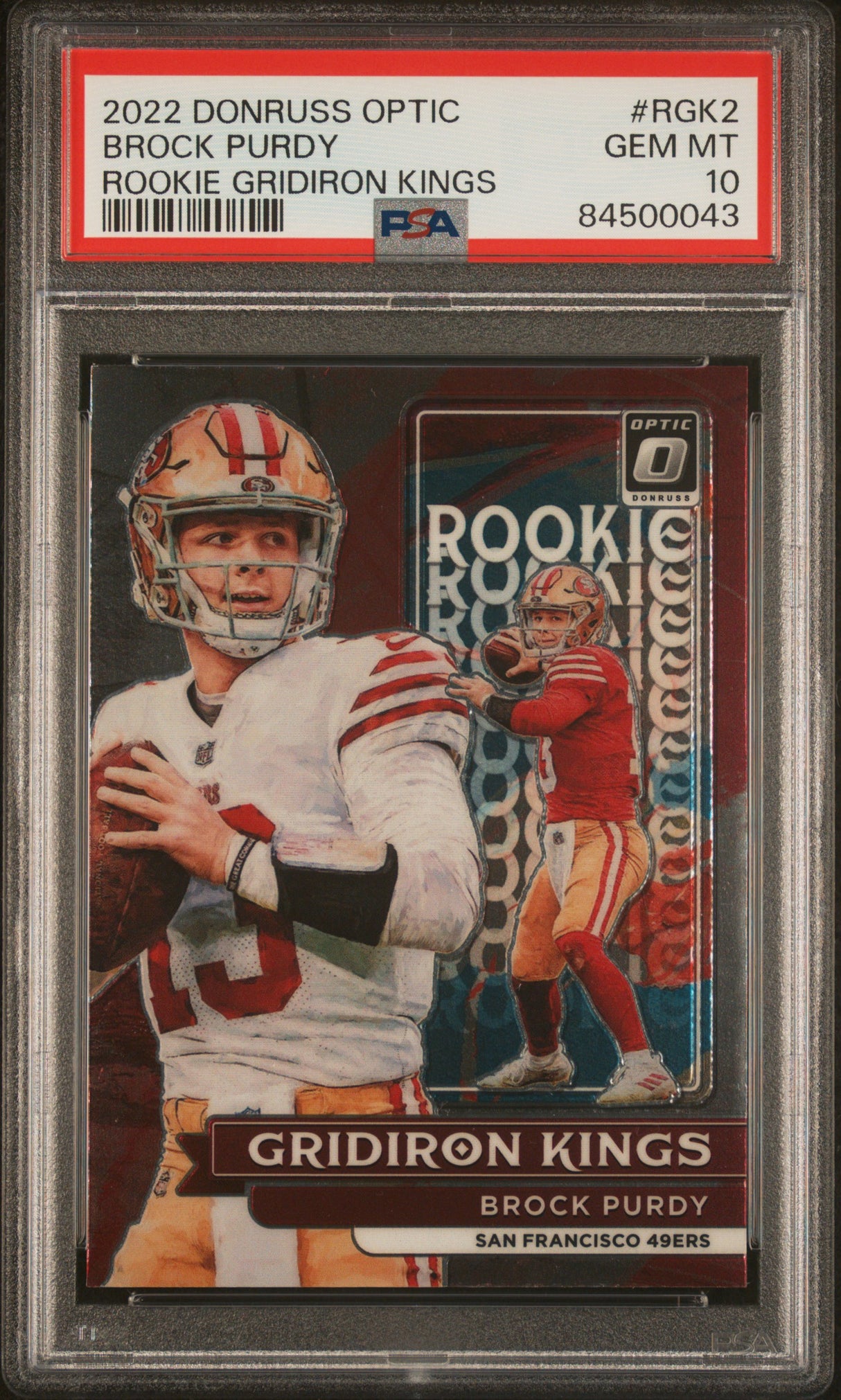 Brock Purdy 2022 Donruss Optic Rookie Gridiron Kings #RGK-2 PSA 10