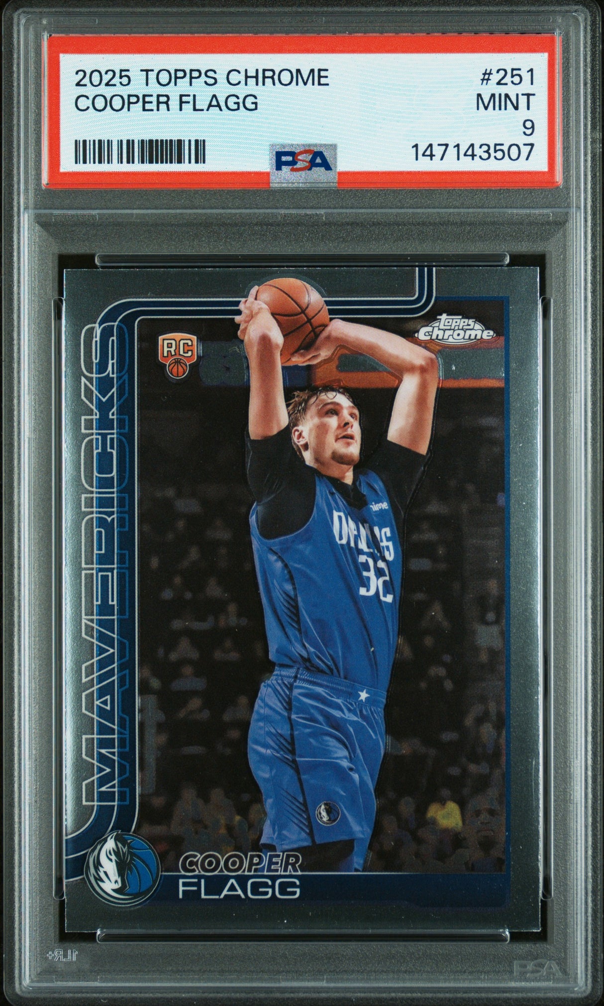 Cooper Flagg 2025-26 Topps Chrome #251 PSA 9