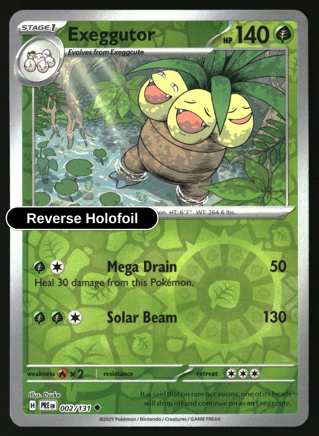 Exeggutor - 002/131 - [PRE - SV: Prismatic Evolutions] - Reverse Holofoil