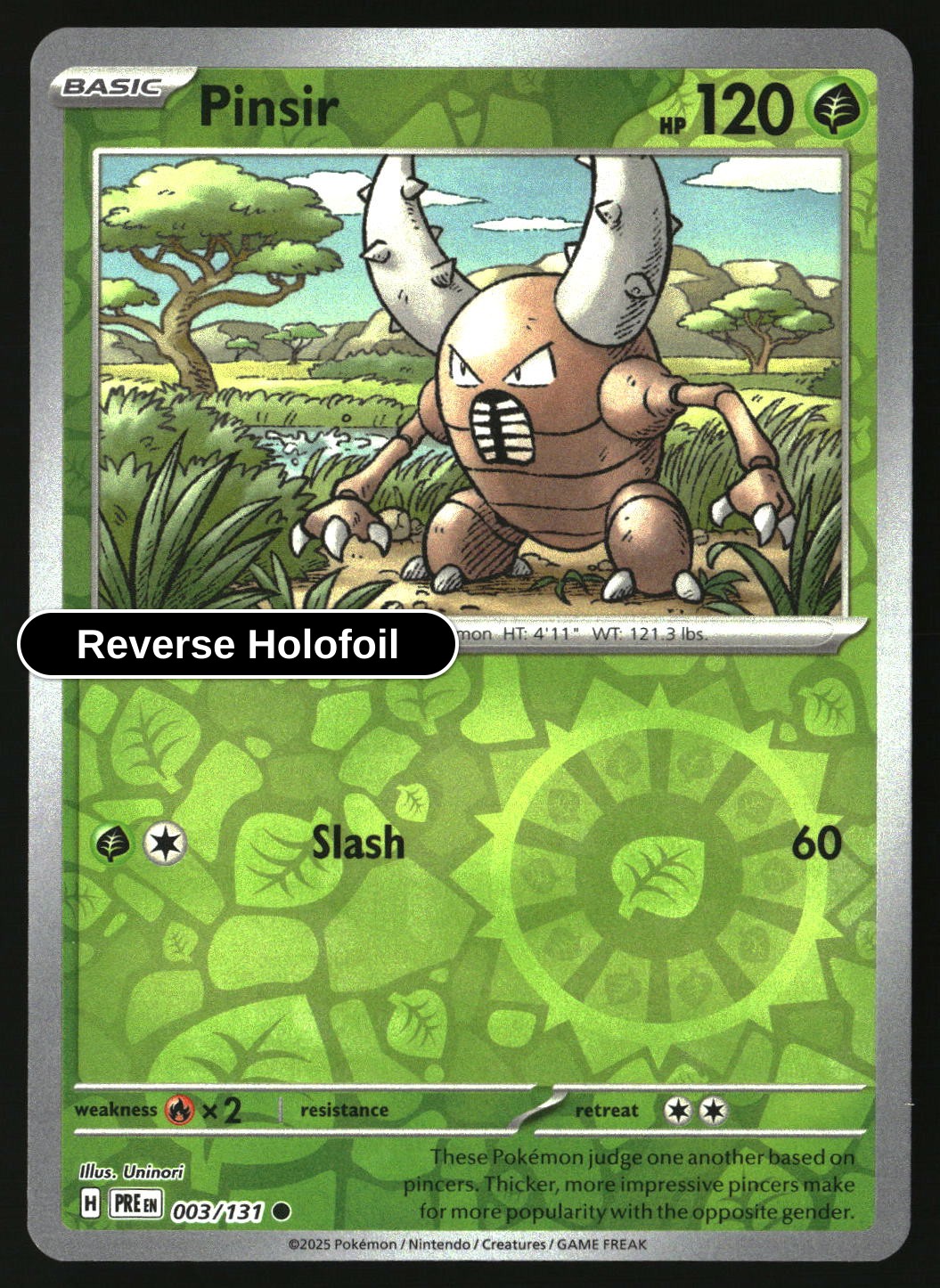 Pinsir - 003/131 - [PRE - SV: Prismatic Evolutions] - Reverse Holofoil