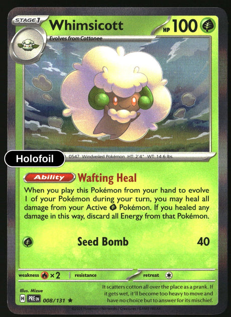 Whimsicott - 008/131 - [PRE - SV: Prismatic Evolutions] - Holofoil