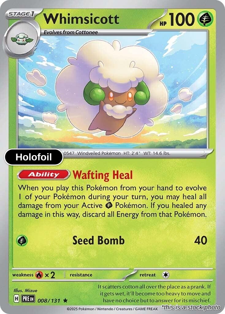 Whimsicott - 008/131 - [PRE - SV: Prismatic Evolutions] - Holofoil