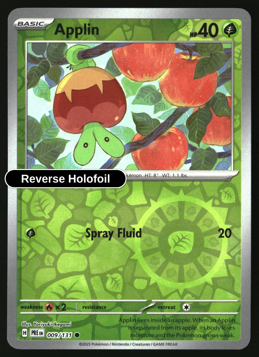 Applin - 009/131 - [PRE - SV: Prismatic Evolutions] - Reverse Holofoil