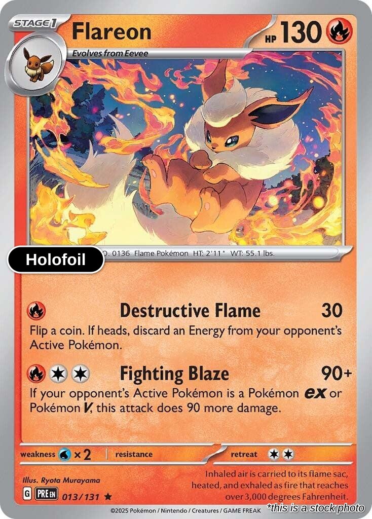 Flareon - 013/131 - [PRE - SV: Prismatic Evolutions] - Holofoil