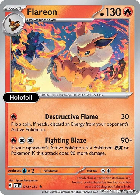Flareon - 013/131 - [PRE - SV: Prismatic Evolutions] - Holofoil