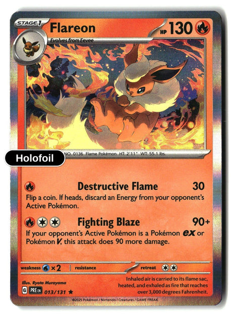 Flareon - 013/131 - [PRE - SV: Prismatic Evolutions] - Holofoil