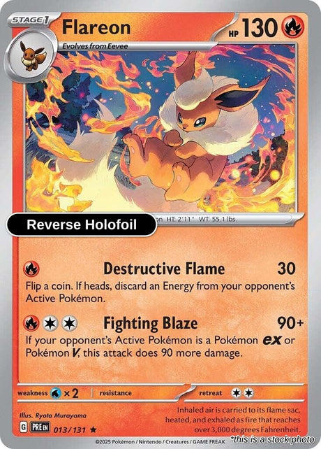 Flareon - 013/131 - [PRE - SV: Prismatic Evolutions] - Reverse Holofoil