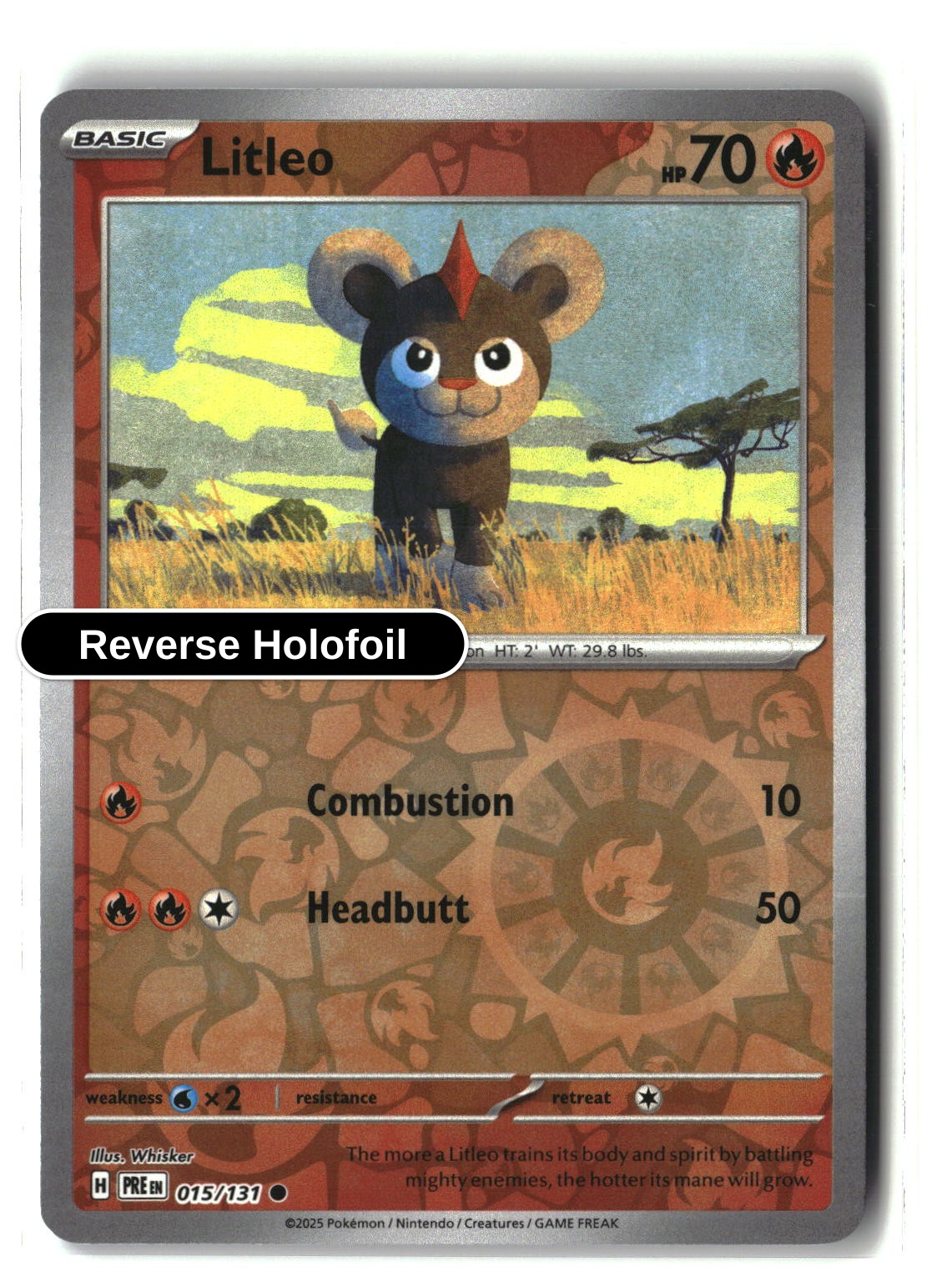 Litleo - 015/131 - [PRE - SV: Prismatic Evolutions] - Reverse Holofoil