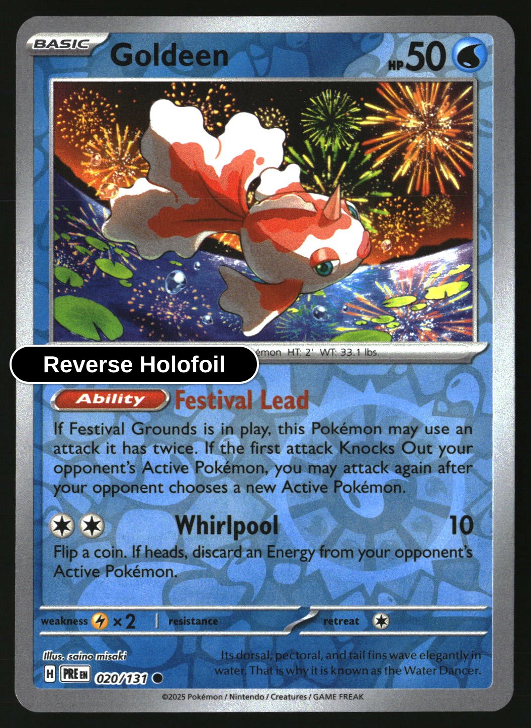 Goldeen - 020/131 - [PRE - SV: Prismatic Evolutions] - Reverse Holofoil