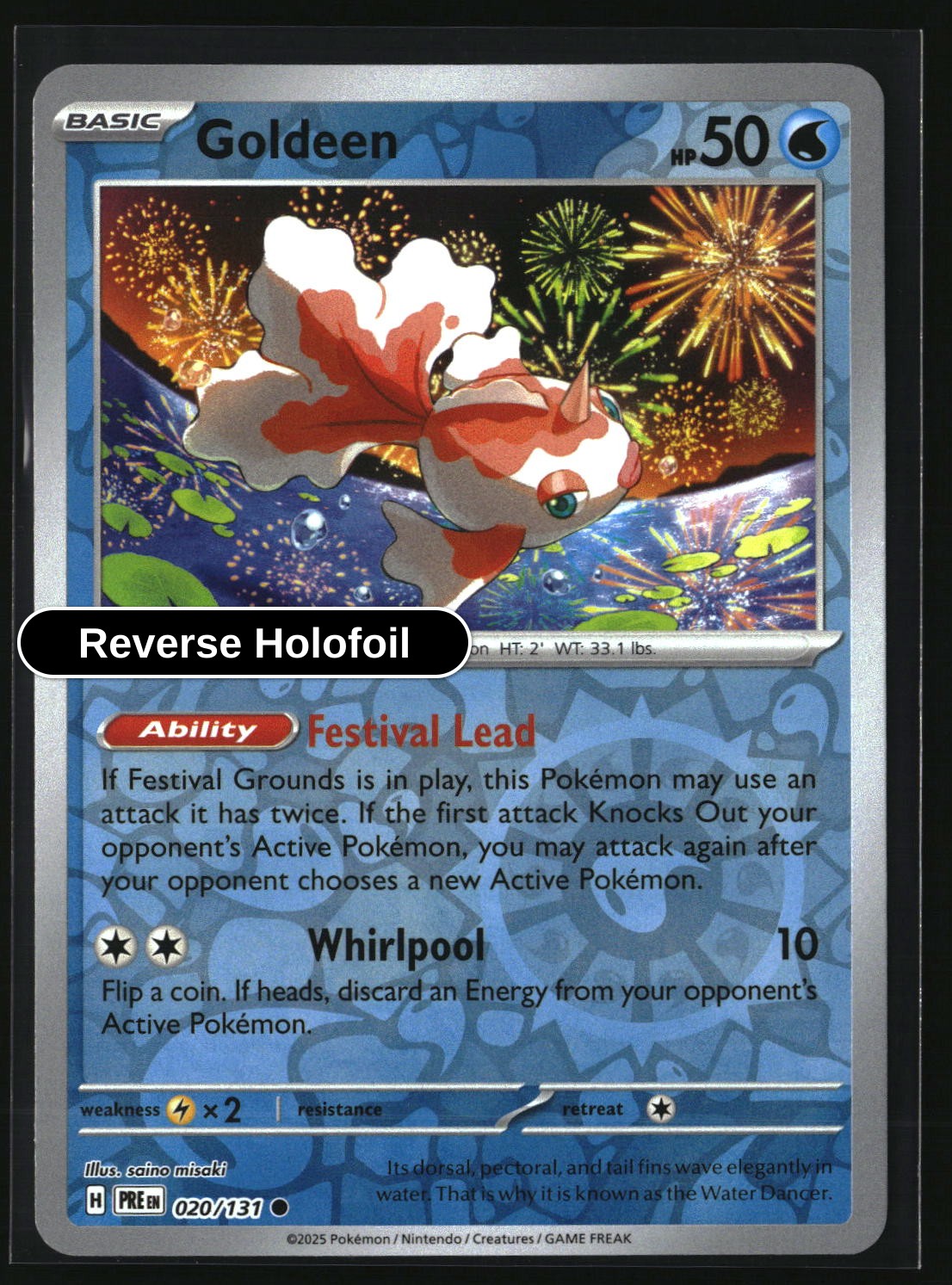 Goldeen - 020/131 - [PRE - SV: Prismatic Evolutions] - Reverse Holofoil