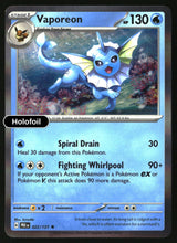 Vaporeon - 022/131 - [PRE - SV: Prismatic Evolutions] - Holofoil