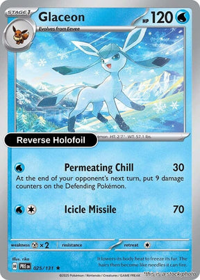 Glaceon - 025/131 - [PRE - SV: Prismatic Evolutions] - Reverse Holofoil