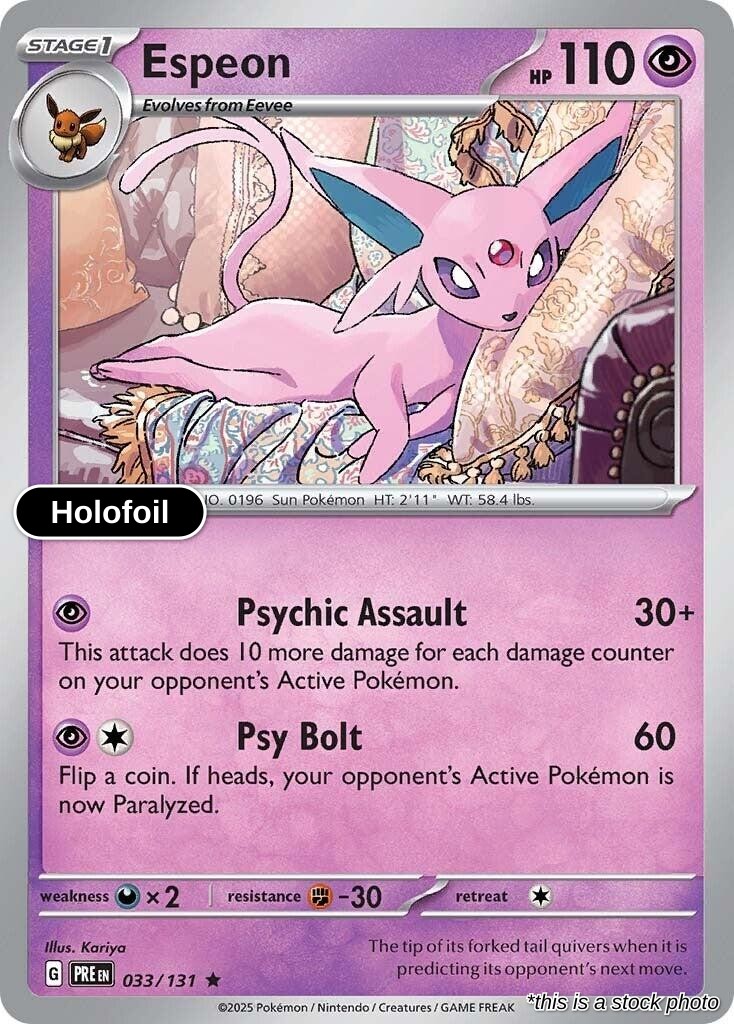 Espeon - 033/131 - [PRE - SV: Prismatic Evolutions] - Holofoil