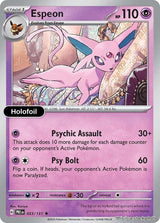 Espeon - 033/131 - [PRE - SV: Prismatic Evolutions] - Holofoil
